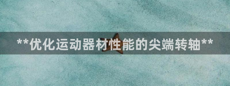 耀世娱乐挂机：**优化运动器材性能的尖端转轴**