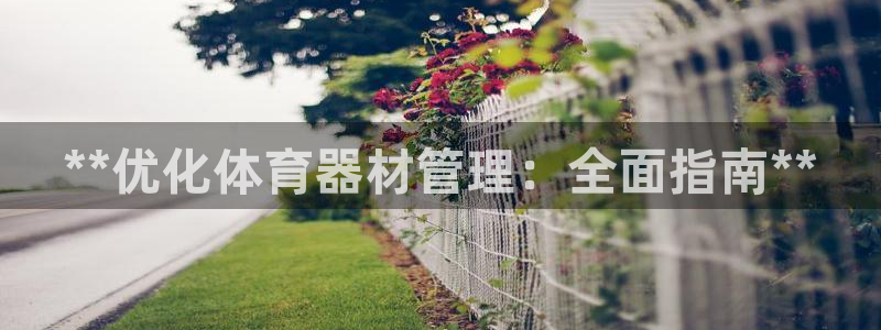耀世平台主管代理怎么做：**优化体育器材管理：全面指