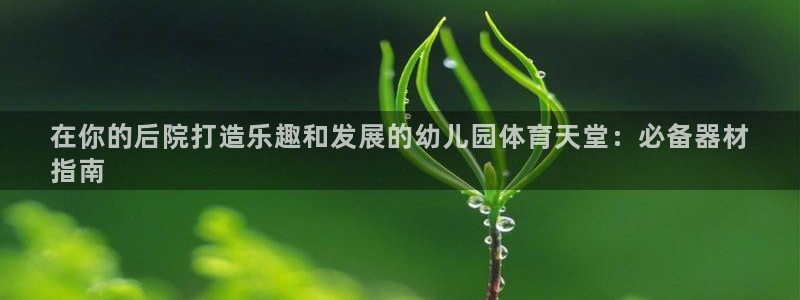耀世是什么意思：在你的后院打造乐趣和发展的幼儿园体育