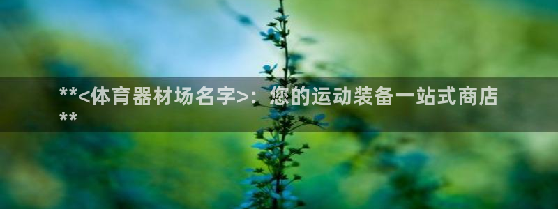 耀世娱乐注册官网网址：**<体育器材场名字>：您的运