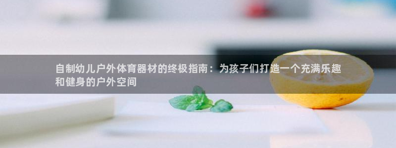 耀世平台有很多登录地址怎么办：自制幼儿户外体育器材的终极指南