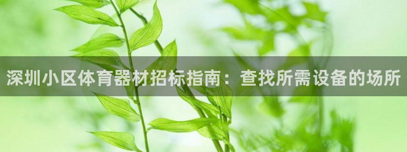 耀世娱乐骗局是真的吗：深圳小区体育器材招标指南：查找